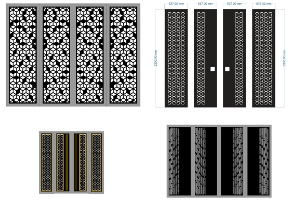 Top 10 mẫu cổng 4 cánh hoa văn đơn giản