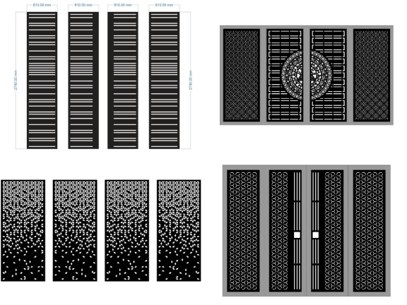 Tổng hợp 10 mẫu cổng 4 cánh hoa văn đơn giản