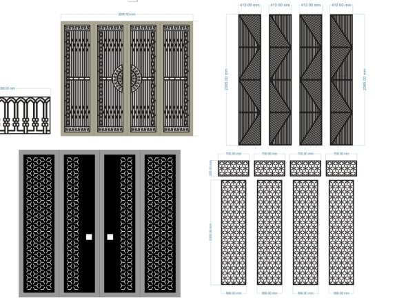Top 10 mẫu cổng 4 cánh hoa văn đơn giản đẹp mới