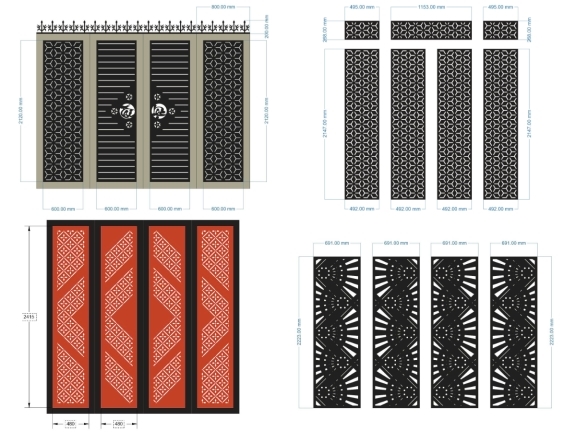 BST 10 mẫu cổng 4 cánh hoa văn đơn giản đẹp mắt