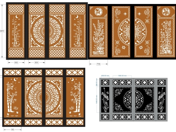 Tổng hợp 10 mẫu cổng 4 cánh trống đồng dơi đẹp mắt