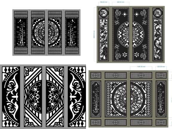 Top 10 mẫu cổng 4 cánh trống đồng dơi đẹp mắt