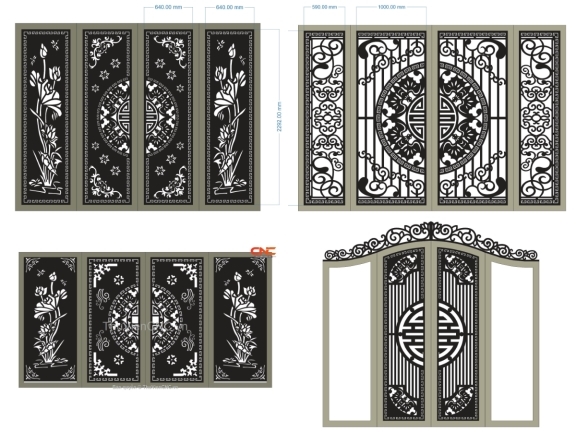 Top 10 mẫu cổng 4 cánh trống đồng dơi (3)