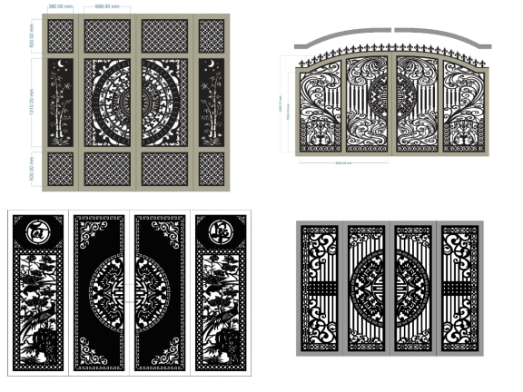 Top 10 mẫu cổng 4 cánh trống đồng dơi