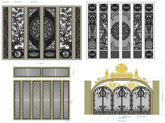 Tổng hợp 10 mẫu cổng 6 cánh