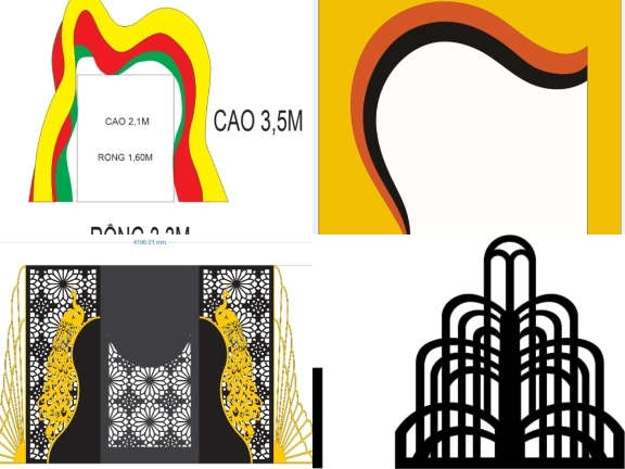 Top 10 mẫu cổng cưới đẹp mắt