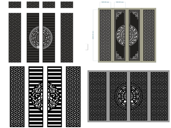 Top 10 bản vẽ cổng trống đồng bông tuyết