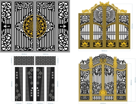 Top 20 mẫu cổng 4 cánh hiện đại
