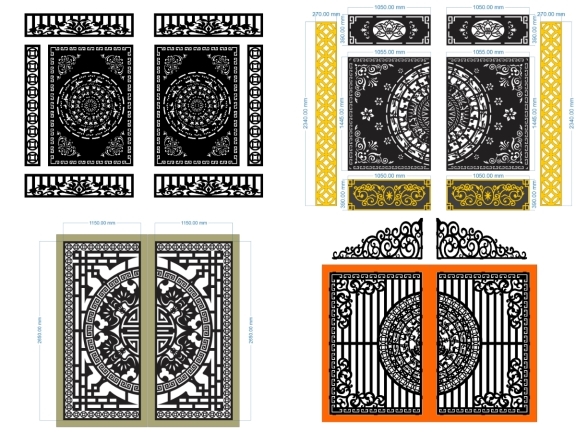 Top 5 mẫu cổng 2 cánh trống đồng