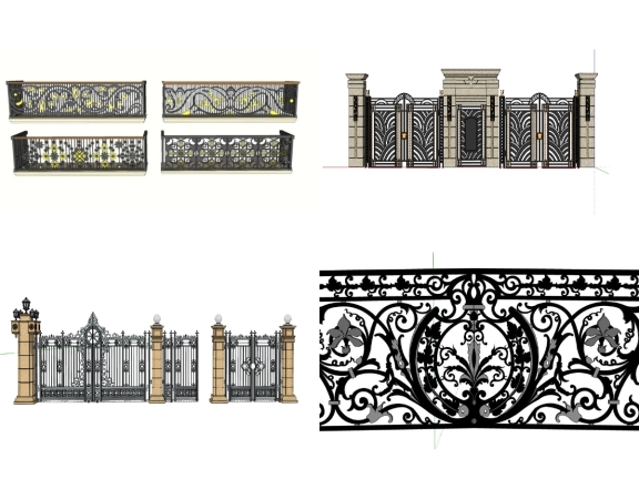 Top 8 mẫu lan can hàng rào sketchup mới nhất 2026