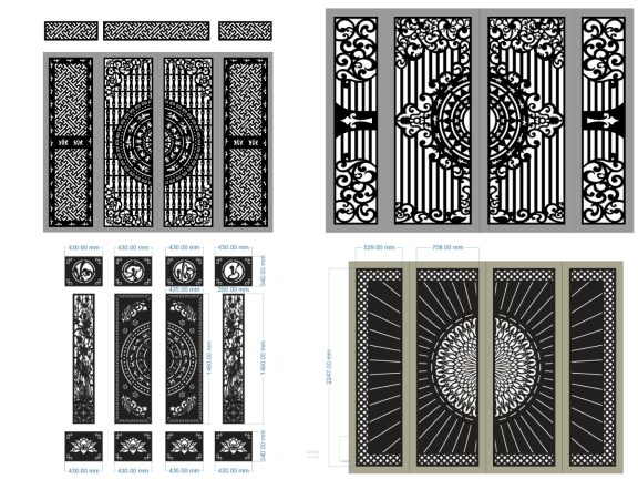 Top mẫu cổng 4 cánh mới nhất