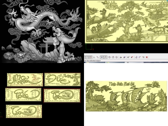 Trọn bộ 15 thiết kế Jdpaint Tranh CNC trang trí