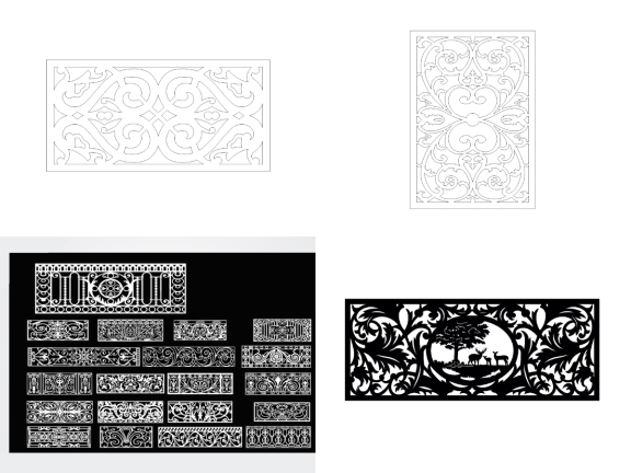 Trọn bộ 5 mẫu thiết kế Lan Can CNC trên Corel