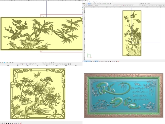 Trọn bộ 5 thết kế Jdpaint Tranh CNC tinh xảo