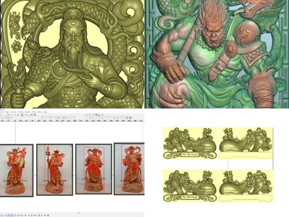 Trọn bộ 9 mẫu Tượng thiết kế chi tiết trên jdpaint