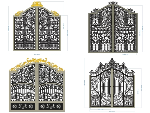 Tuyển Chọn 12 Mẫu Cổng 2 Cánh Đẹp Cho Biệt Thự