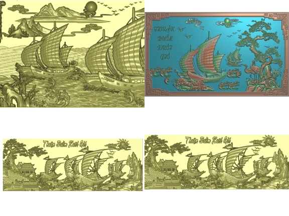 Ưu đãi 15% bộ 8 thiết kế Jdpaint Tranh Thuận Buồm Xuôi Gió