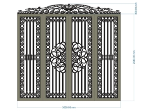 2 thiết kế cổng 4 cánh cnc siêu hót hiện nay