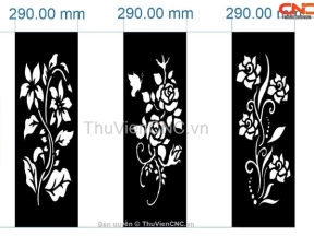 3 thiết kế cnc vách ngăn hoa lá