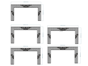 Autocad thiết kế cnc hàng rào 5 kt dxf