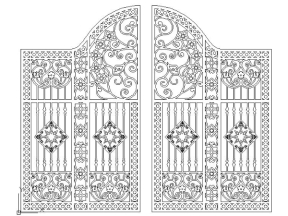 Autocad thiết kế Cổng 2 cánh mới nhất năm 2022