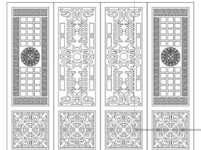 Autocad thiết kế cổng 4 cánh cnc mới