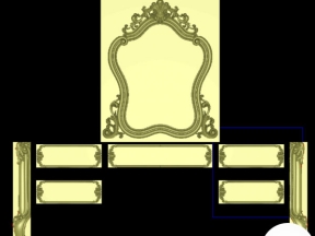 Bàn phấn khung gương cnc