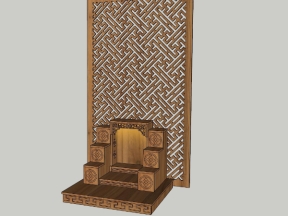Bàn thờ thần tài, ông địa file cnc sketchup chuẩn abf cắt cnc
