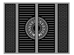 Bản vẽ cad cắt cnc cổng 4 cánh trống đồng bông tuyết