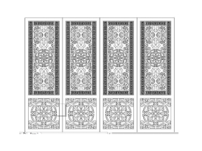 Bản vẽ cad cổng 4 cánh cnc đẹp