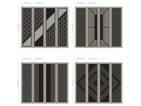Bản vẽ cnc 4 thiết kế cổng 4 cánh thịnh hành nhất hiện nay