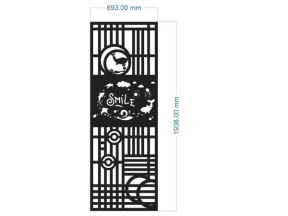 Bản vẽ cnc cổng 1 cánh đẹp