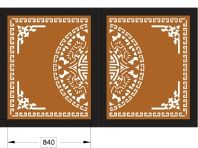 Bản vẽ cnc cổng 2 cánh trống dơi