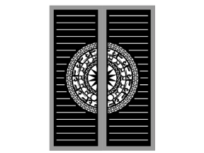 Bản vẽ cnc cổng 2 cánh trống đồng