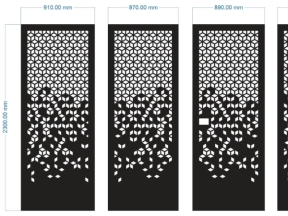 Bản vẽ cnc cổng 4 cánh đơn giản