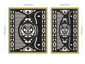 Bản vẽ cổng 2 cánh cnc đẹp mắt