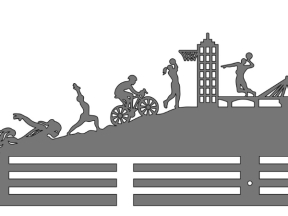 Bản vẽ thiết kế logo cnc ngày hội thể thao