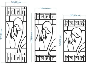 Bộ 3 kích thước thiết kế cửa sắt sổ cnc