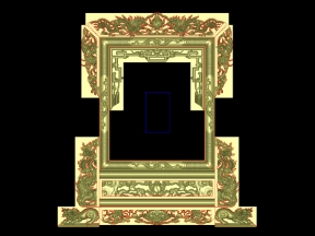 Bộ khung tứ linh đẹp file jdp