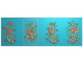 Bộ tranh 3d Tứ Quý Tùng Cúc Trúc Mai
