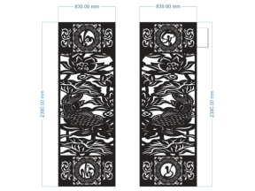 Cá chép vạn sự như ý dxf