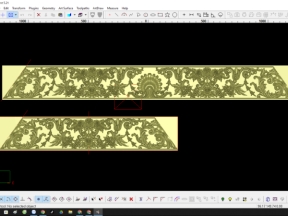 Chỉ phào trần cong CNC file jdp