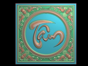 Chữ tâm kết hợp rơi cnc