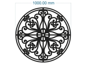 Cnc 2d hoa văn tròn mái kính dxf