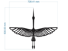 CNC chim hạc thiết kế trên dxf