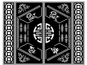 Cnc cổng 4 cánh phát tài phát lộc đồng tiền