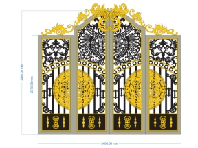 Cnc cổng 4 cánh trống đồng mẫu đẹp