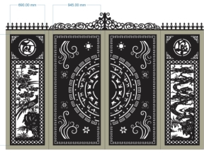 Cnc cổng tài lộc bản vẽ đẹp nhất