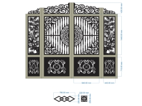 Cnc cổng trúc bản vẽ đẹp nhất