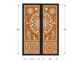 Cnc mẫu cổng 2 cánh mẫu mới nhất trống dơi